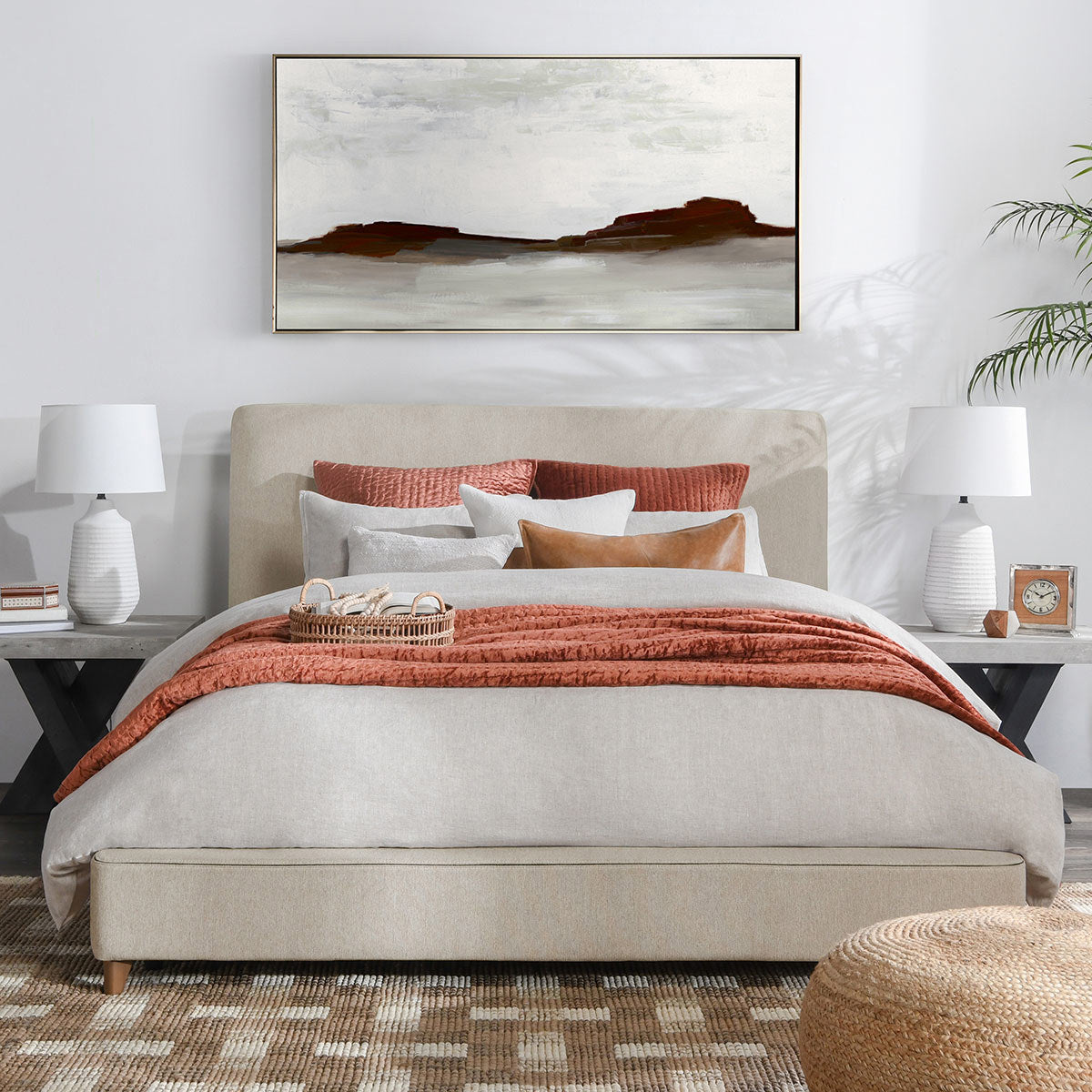 Tate Bed - Oatmeal - Queen