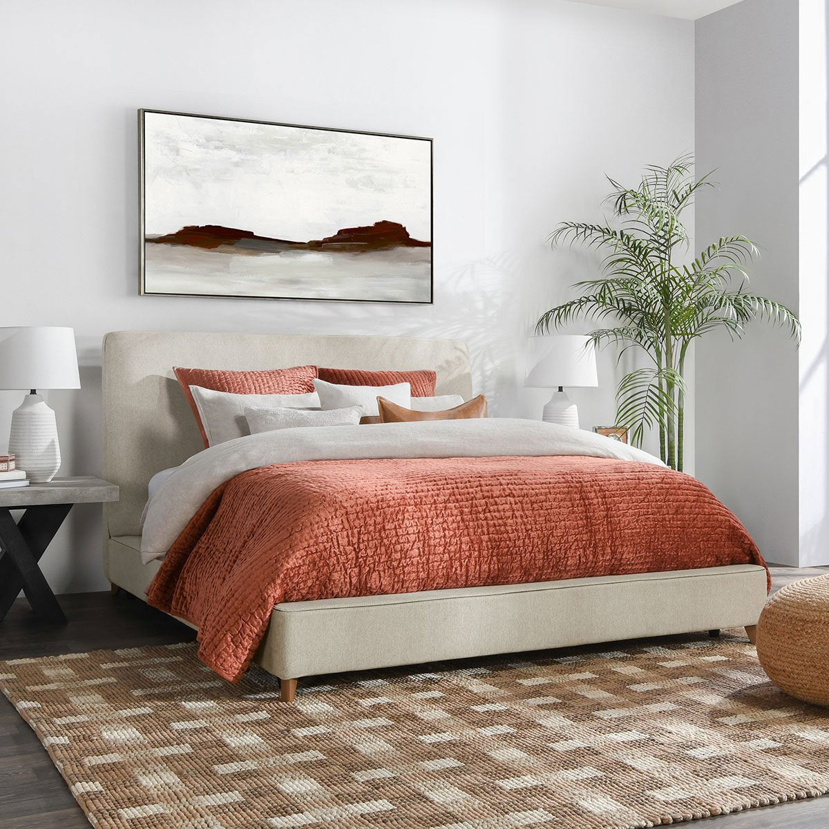 Tate Upholstered Bed-Eastern King