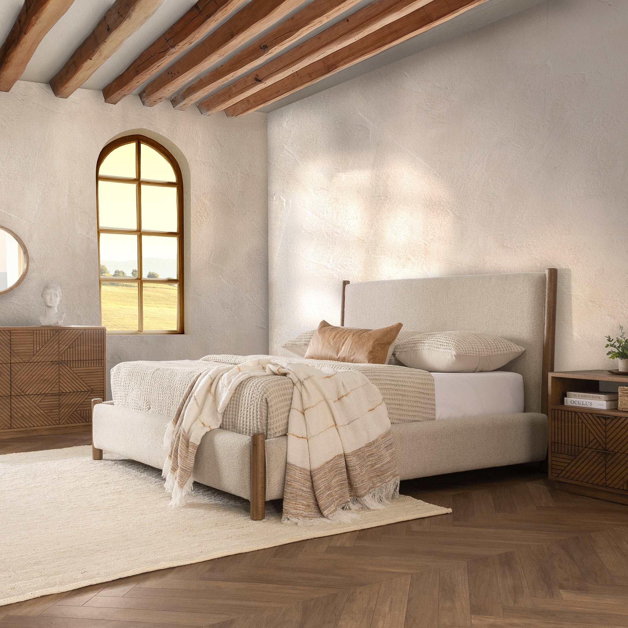 Bennington Bed - Dusty Beige - Eastern King