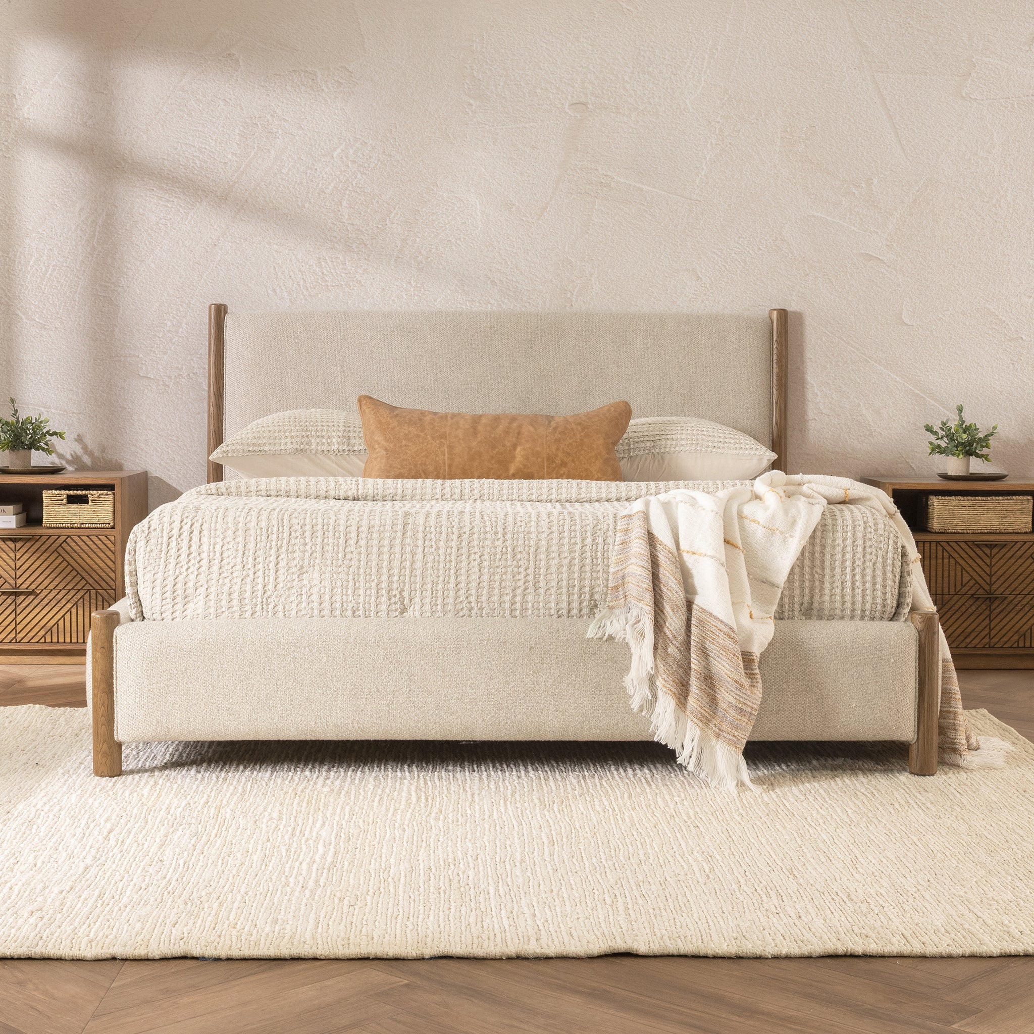 Bennington Bed - Dusty Beige - Eastern King