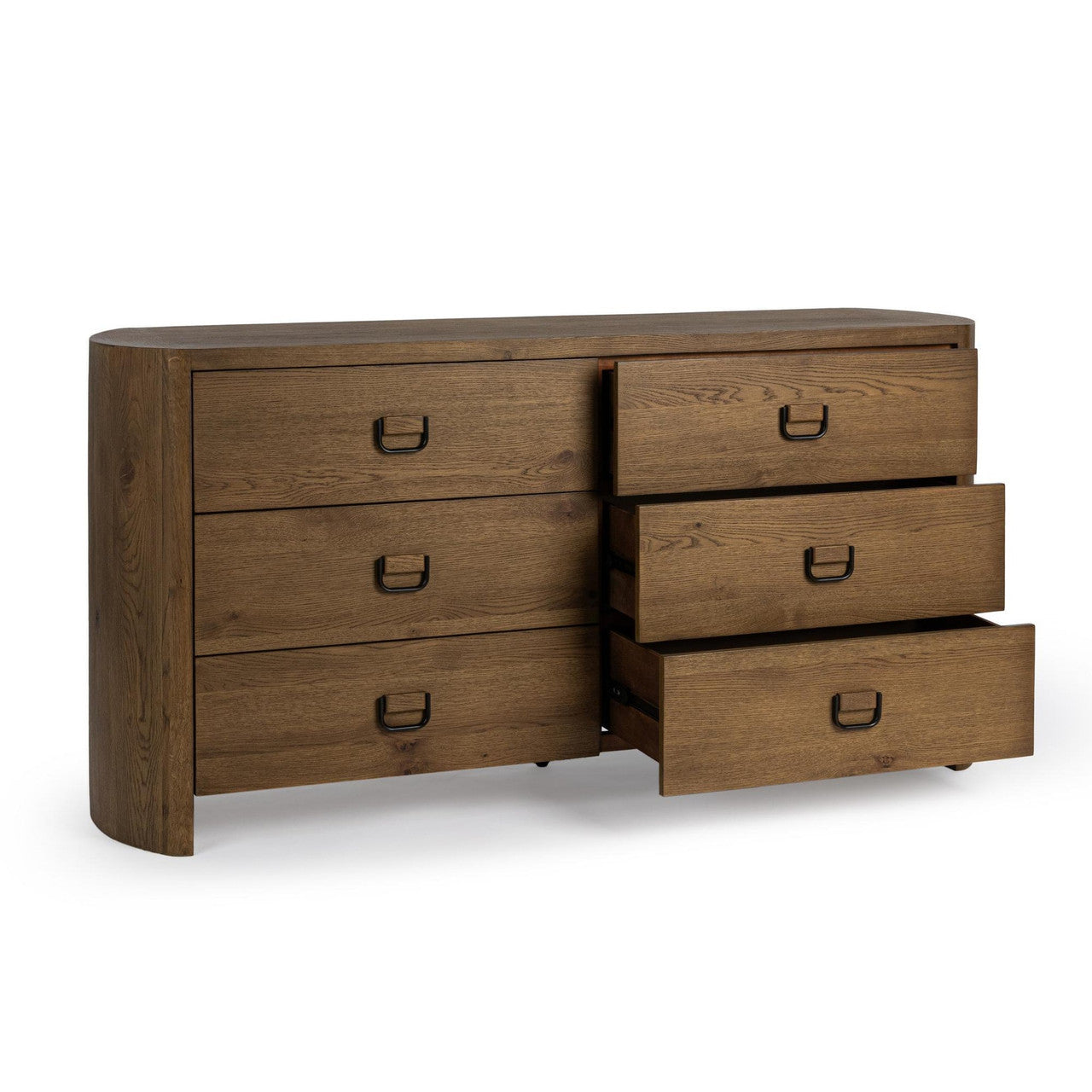 Kyrie Tawny Brown 6 Drawer Dresser 72"