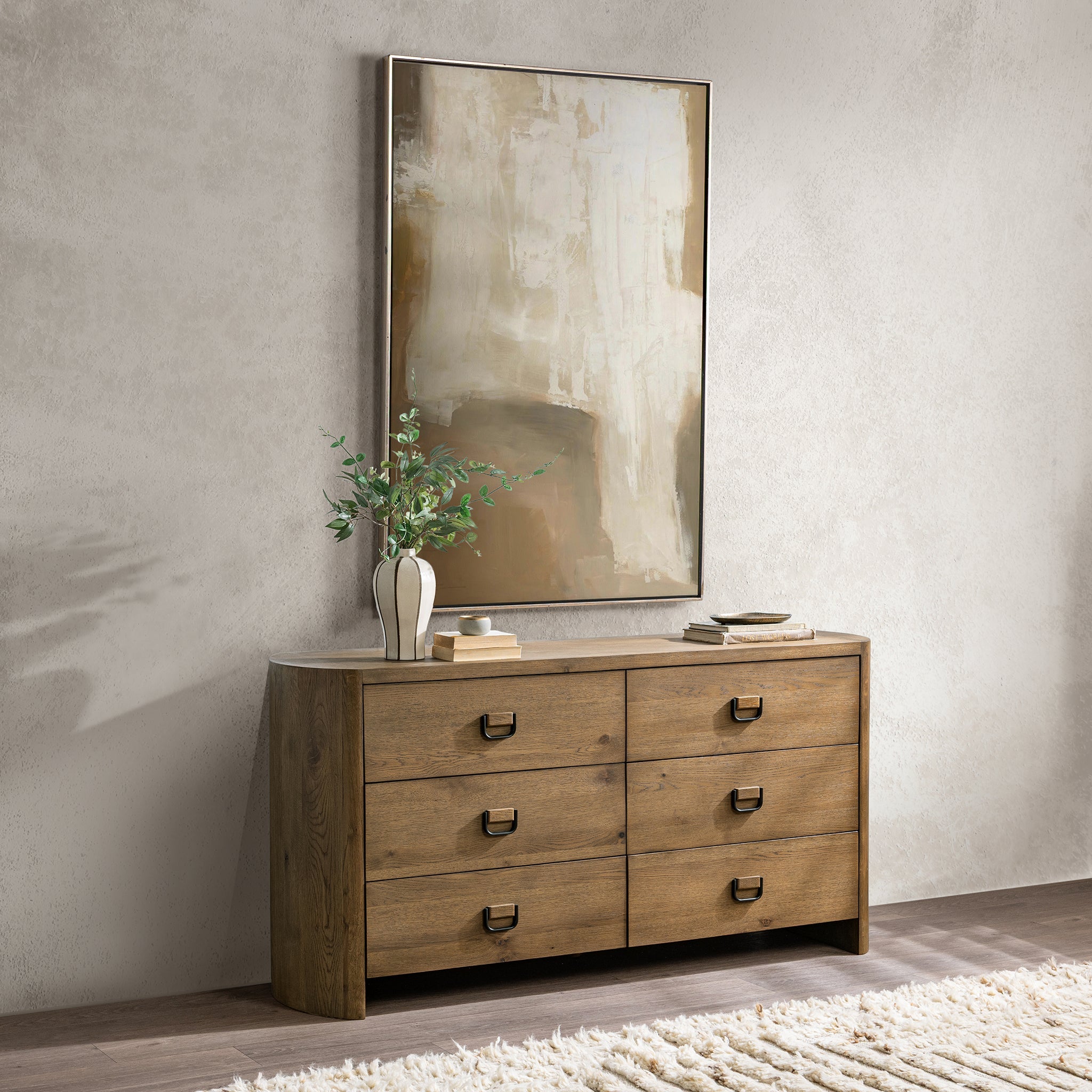 Kyrie 6 Drawer Dresser - Tawny Brown