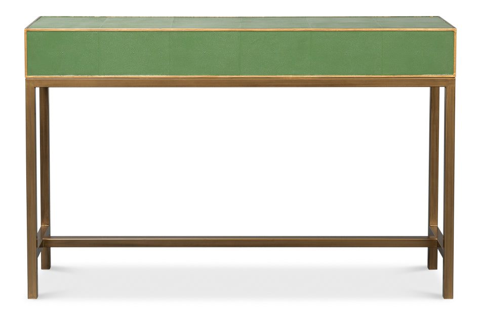 Gideon Shagreen Console, Watercress by Sarreid Ltd - view 8