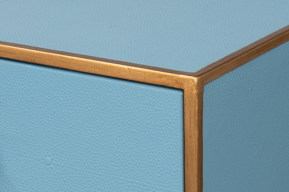 Gideon Shagreen Console, Chambray Blue by Sarreid Ltd - view 10