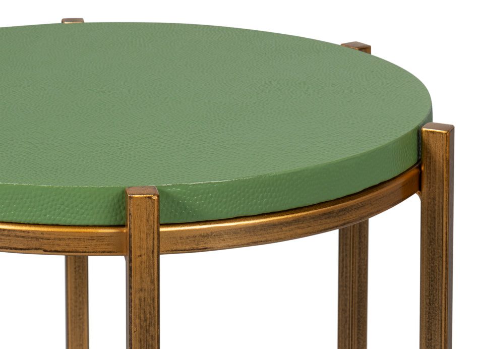 Spence Side Table, Watercress by Sarreid Ltd - view 10