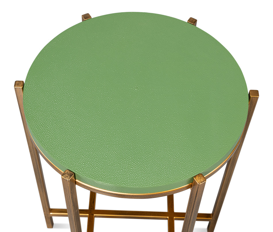 Spence Side Table, Watercress by Sarreid Ltd - view 4