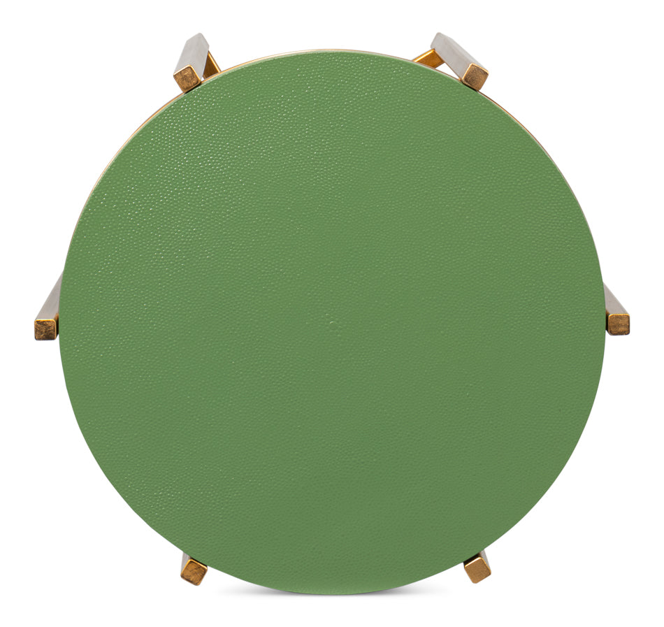 Spence Side Table, Watercress by Sarreid Ltd - view 5