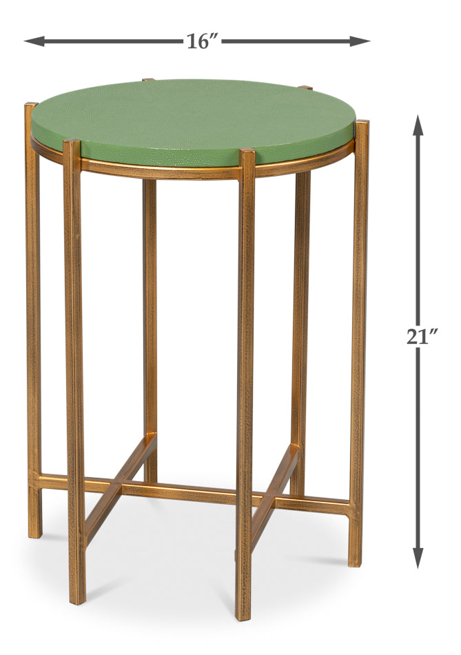 Spence Side Table, Watercress by Sarreid Ltd - view 7