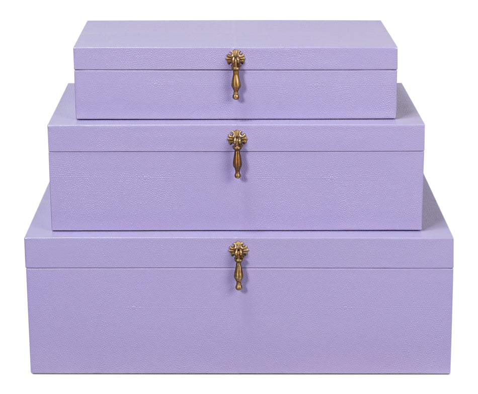 Cosmos Nesting Boxes,S/3,Lilac by Sarreid Ltd - view 2