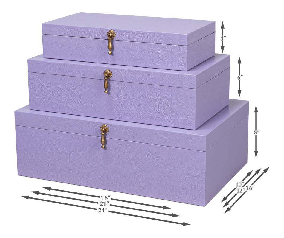 Cosmos Nesting Boxes,S/3,Lilac by Sarreid Ltd - view 7