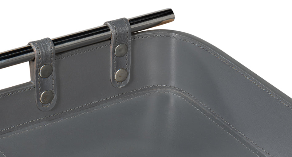 Safari Leather Tray, Quiet Shade by Sarreid Ltd - view 11