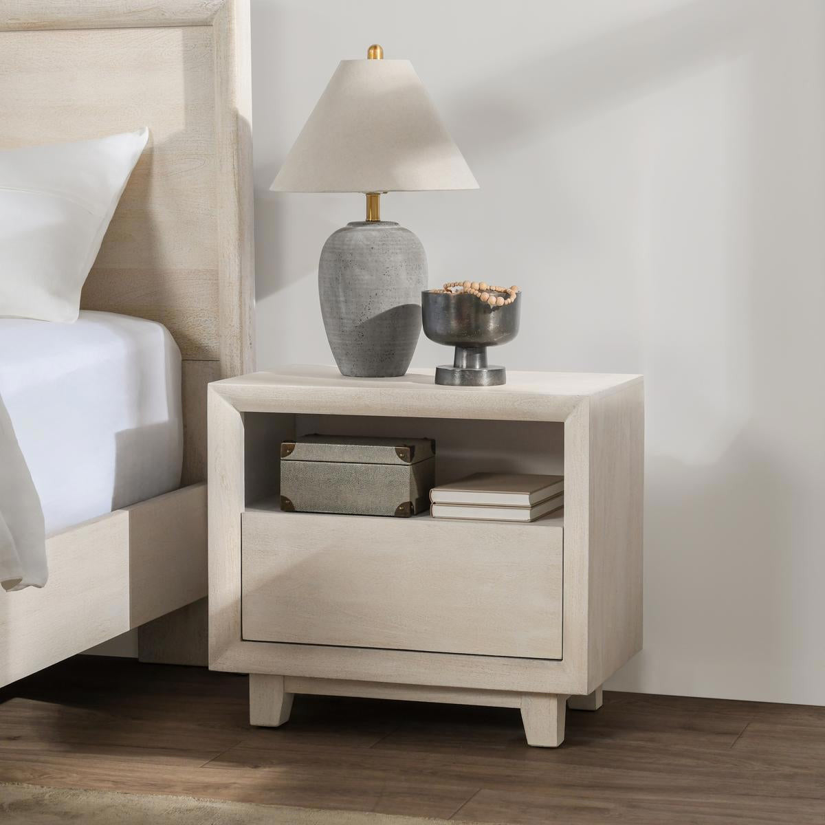 Reece Solid Wood 1Dwr Nightstand