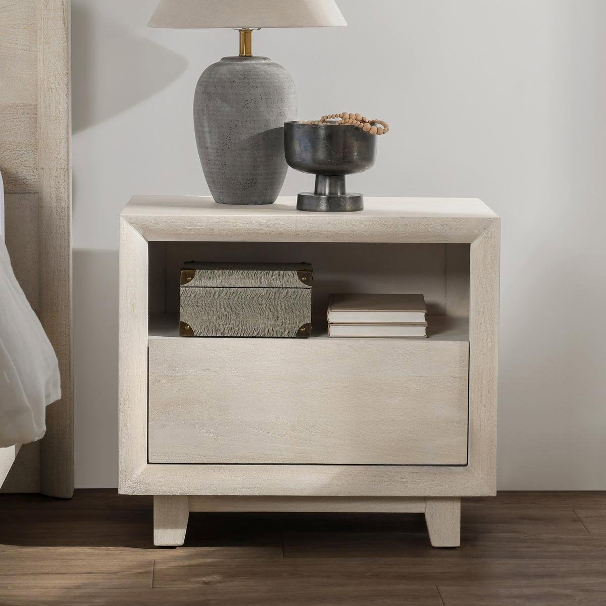 Reece Solid Wood 1Dwr Nightstand