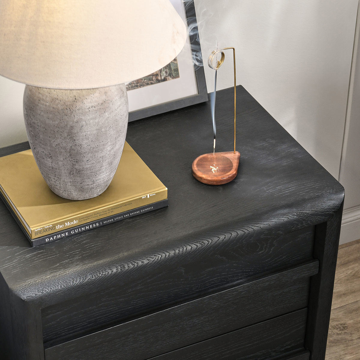 Sedona Solid Wood 2Dwr Nightstand - Black