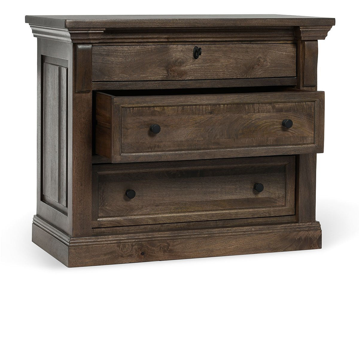 Adelaide Solid Wood 3Dwr Nightstand - Cocoa Brown
