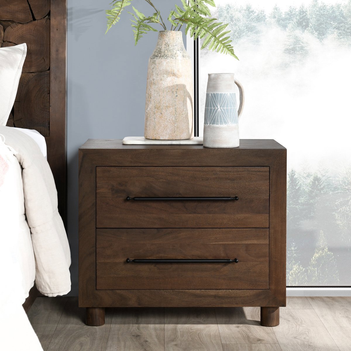 Jaxon 2 Drawer Nightstand - Harvest Brown - Cocoa Brown
