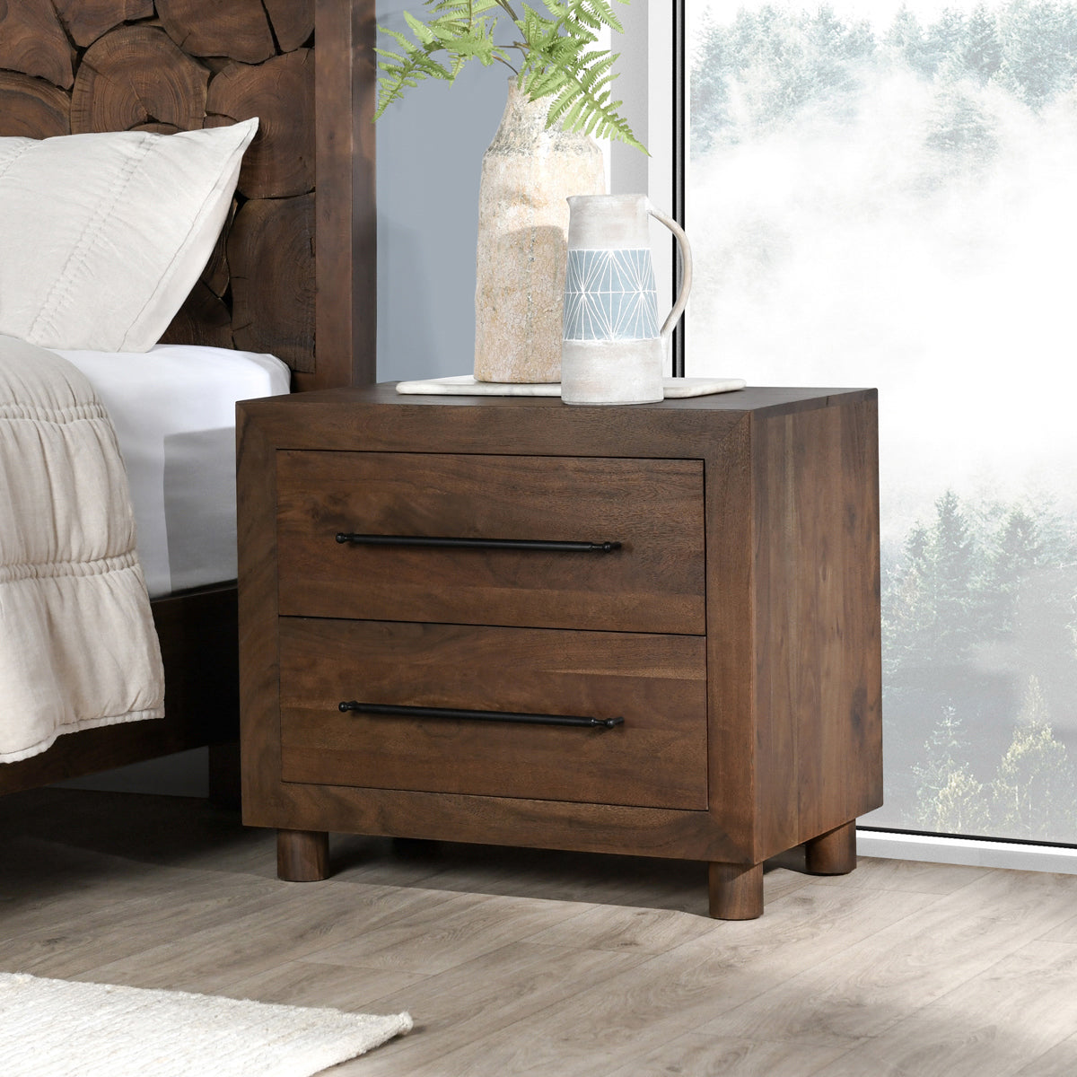 Jaxon 2 Drawer Nightstand - Harvest Brown - Cocoa Brown