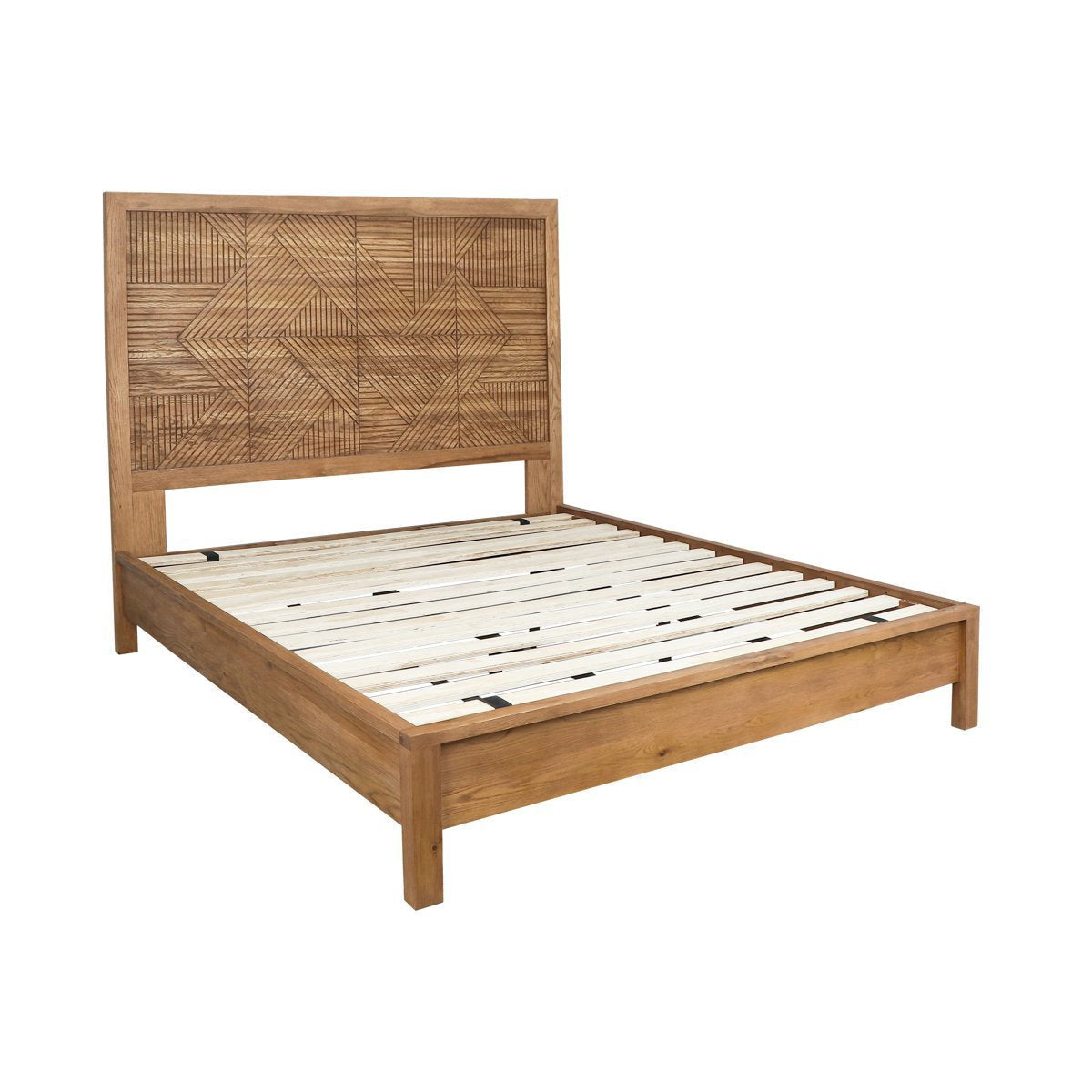 Santa Clara Solid Wood Bed - Caramel Brown