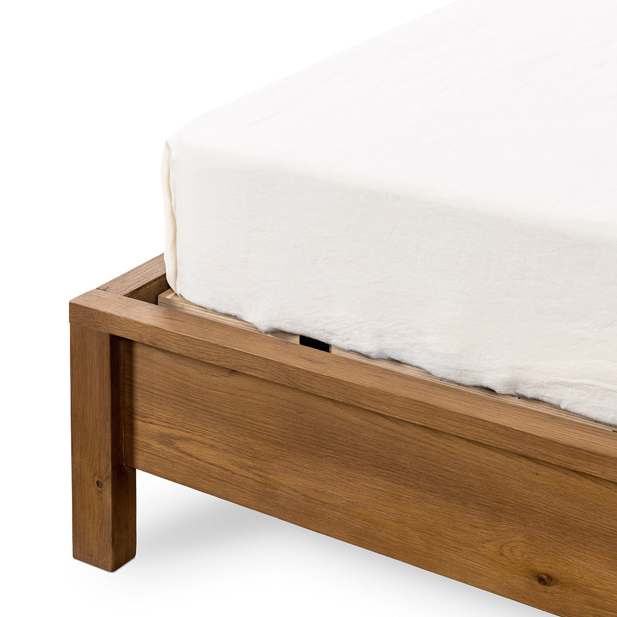 Santa Clara Solid Wood Bed - Caramel Brown - California King