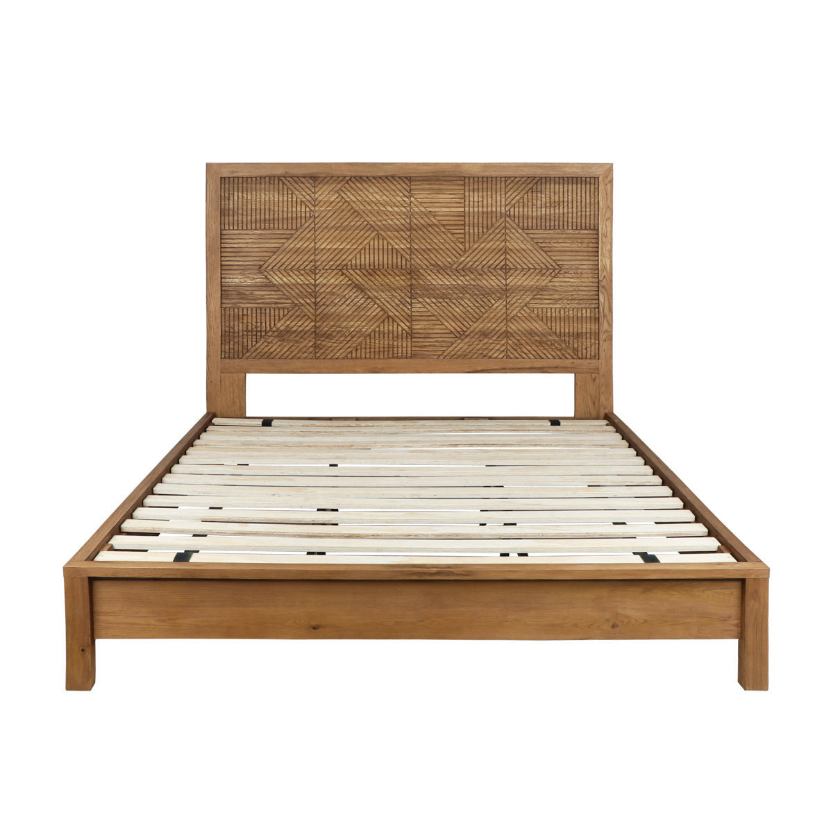 Santa Clara Solid Wood Bed - Caramel Brown - Queen