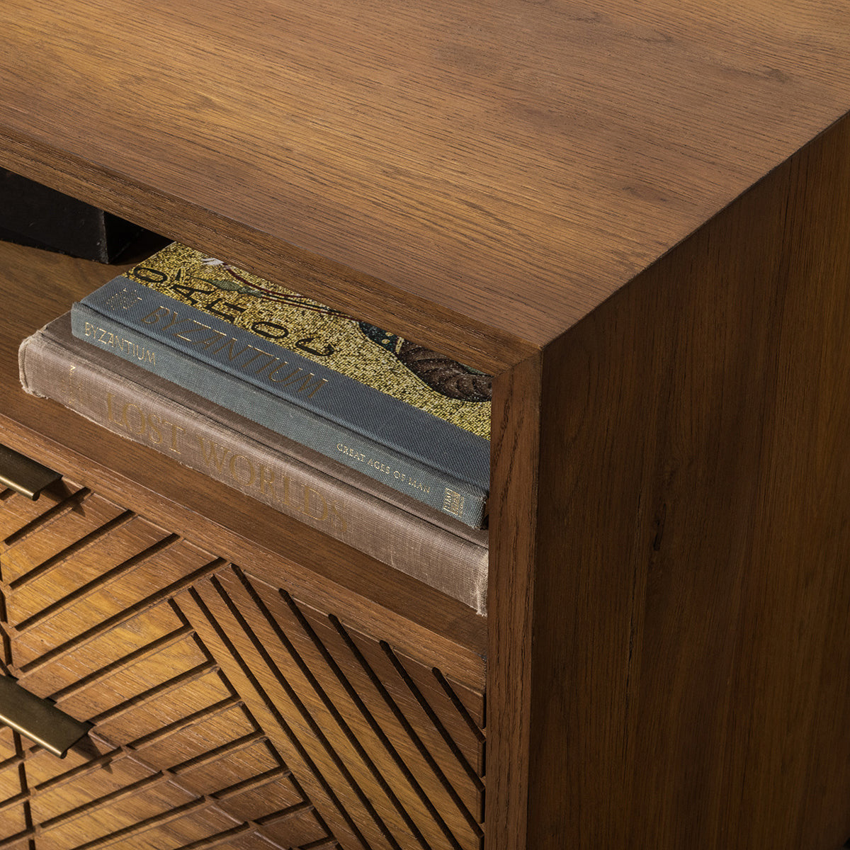 Santa Clara Solid Wood 2Dwr Nightstand - Caramel Brown
