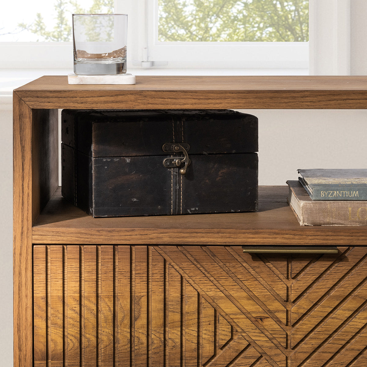 Santa Clara Solid Wood 2Dwr Nightstand - Caramel Brown