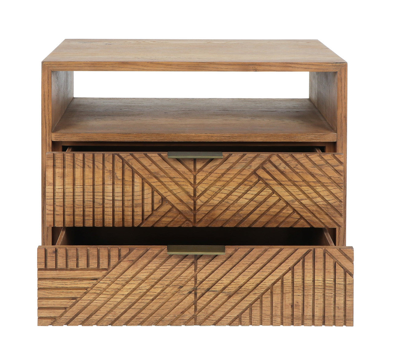 Santa Clara Solid Wood 2Dwr Nightstand - Caramel Brown