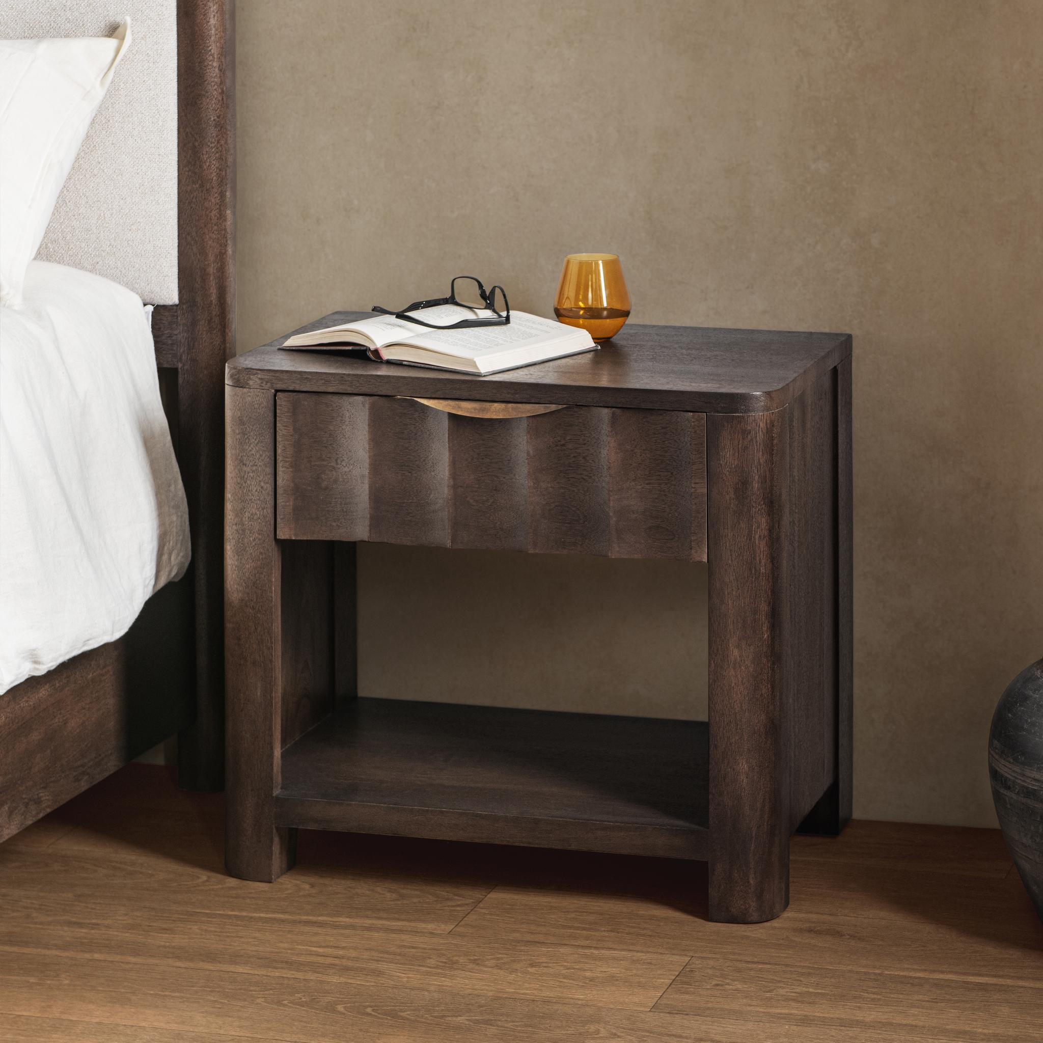 Baylee 1 Drawer Nightstand - Cocoa Brown