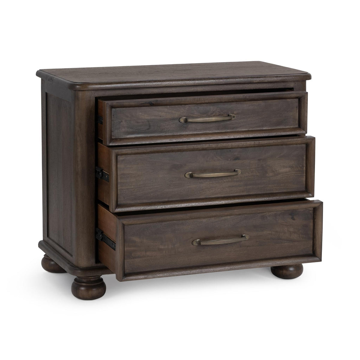 Brookside Nightstand - Cocoa Brown / 3 Drawer by Classic Home - view 3