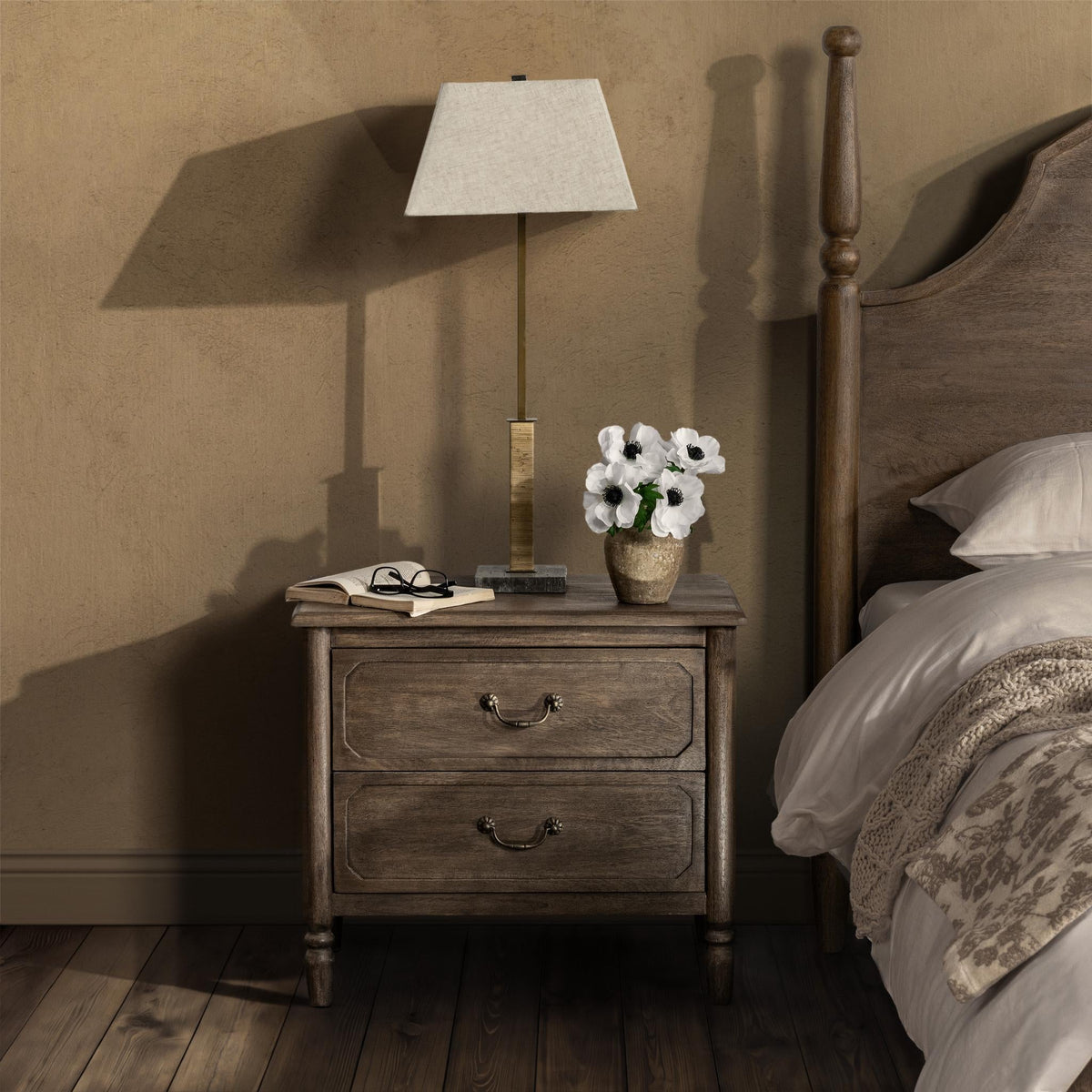 Margaux Nightstand - Toasted Chestnut / 2 Drawer by Classic Home - view 7