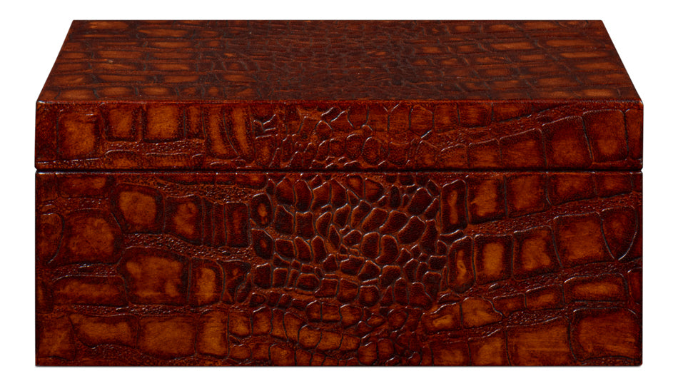 Candece Leather Box, Tan, S/2 by Sarreid Ltd - view 11