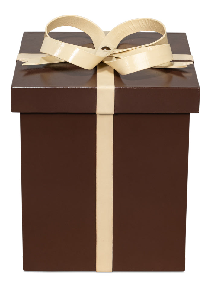 Ferrell Leather Holiday Boxes,S/3,Choco by Sarreid Ltd - view 3