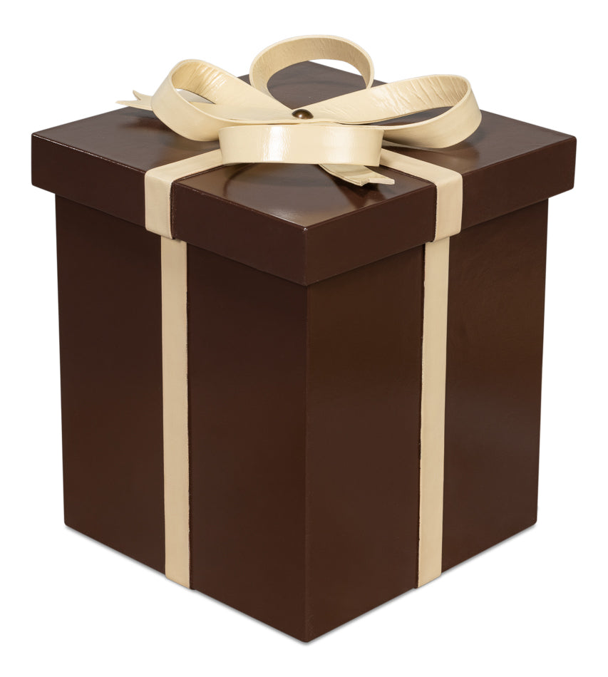 Ferrell Leather Holiday Boxes,S/3,Choco by Sarreid Ltd - view 4