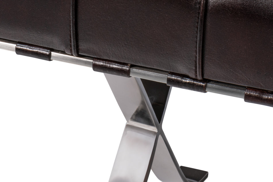 Catalunya Long Bench, Dark Brown by Sarreid Ltd - view 11