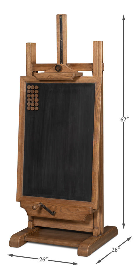 Haagen Adjustable Blackboard Easel by Sarreid Ltd - view 7