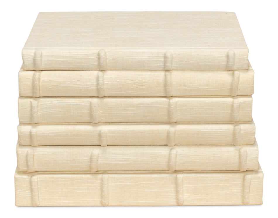 Ecru Linen Books, Set/12 by Sarreid Ltd - view 2