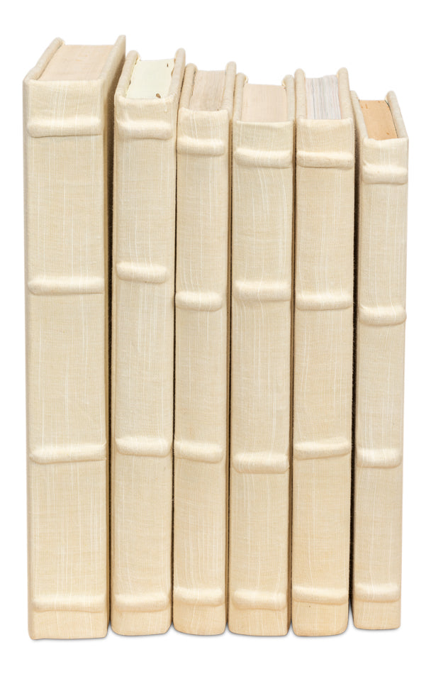 Ecru Linen Books, Set/12 by Sarreid Ltd - view 5