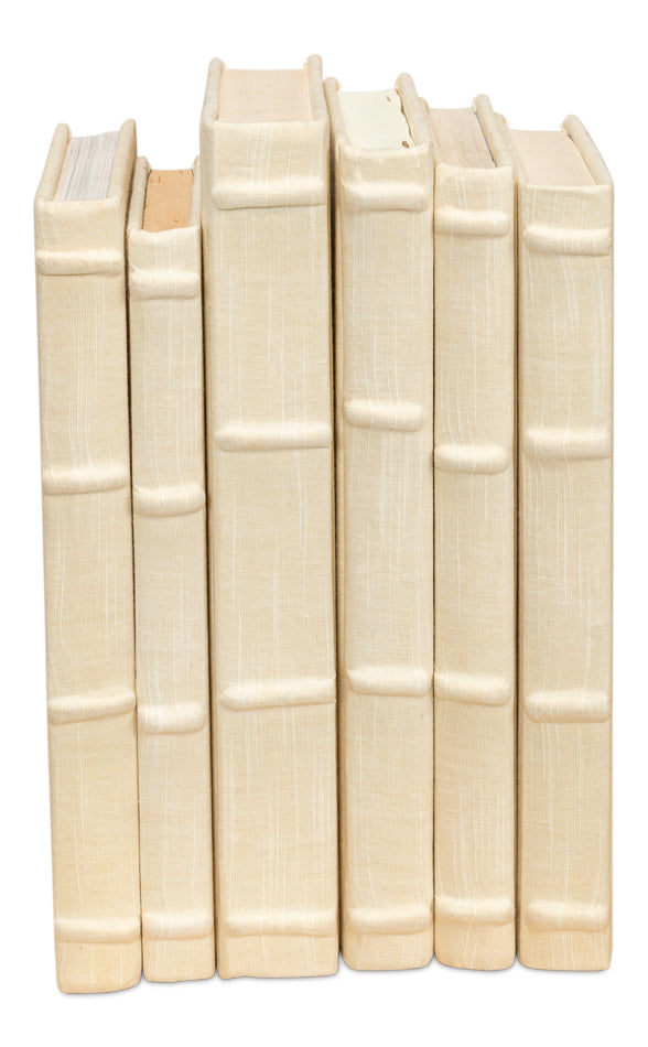 Ecru Linen Books, Set/12 by Sarreid Ltd - view 6