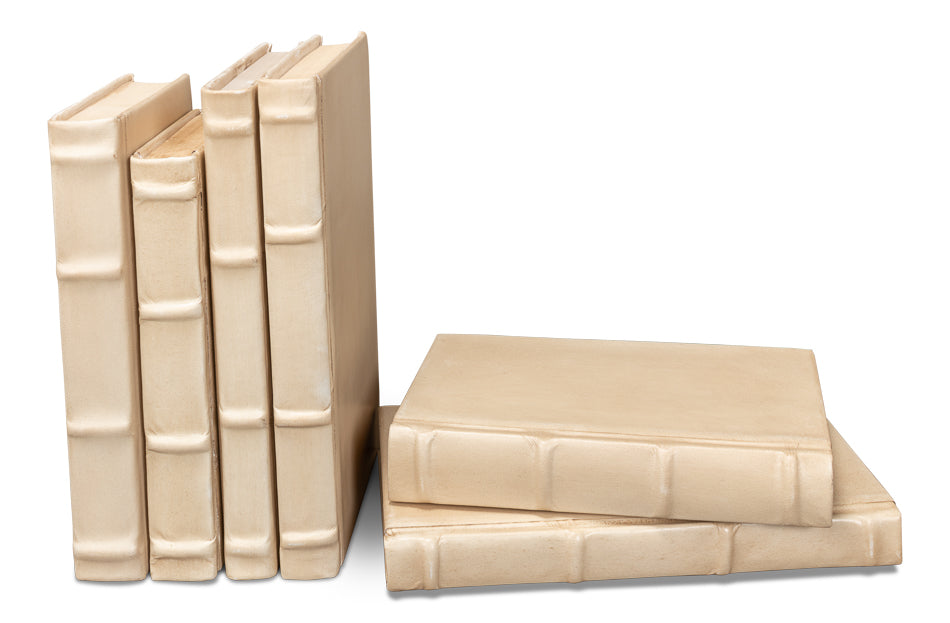 Books, Set Of 12, Antique White by Sarreid Ltd - view 9