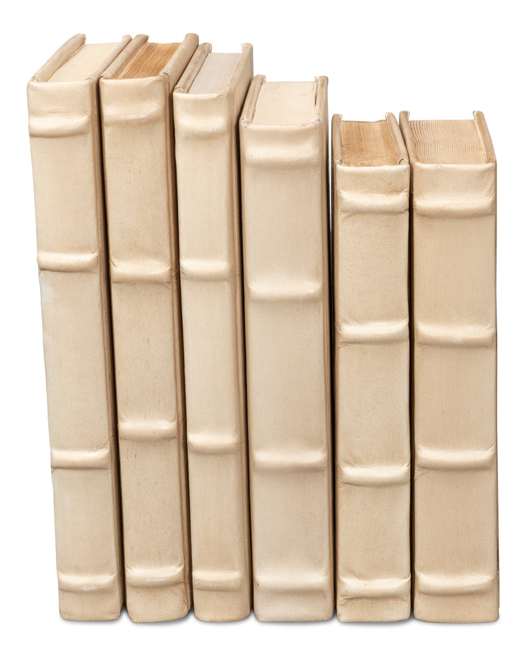 Books, Set Of 12, Antique White by Sarreid Ltd - view 4