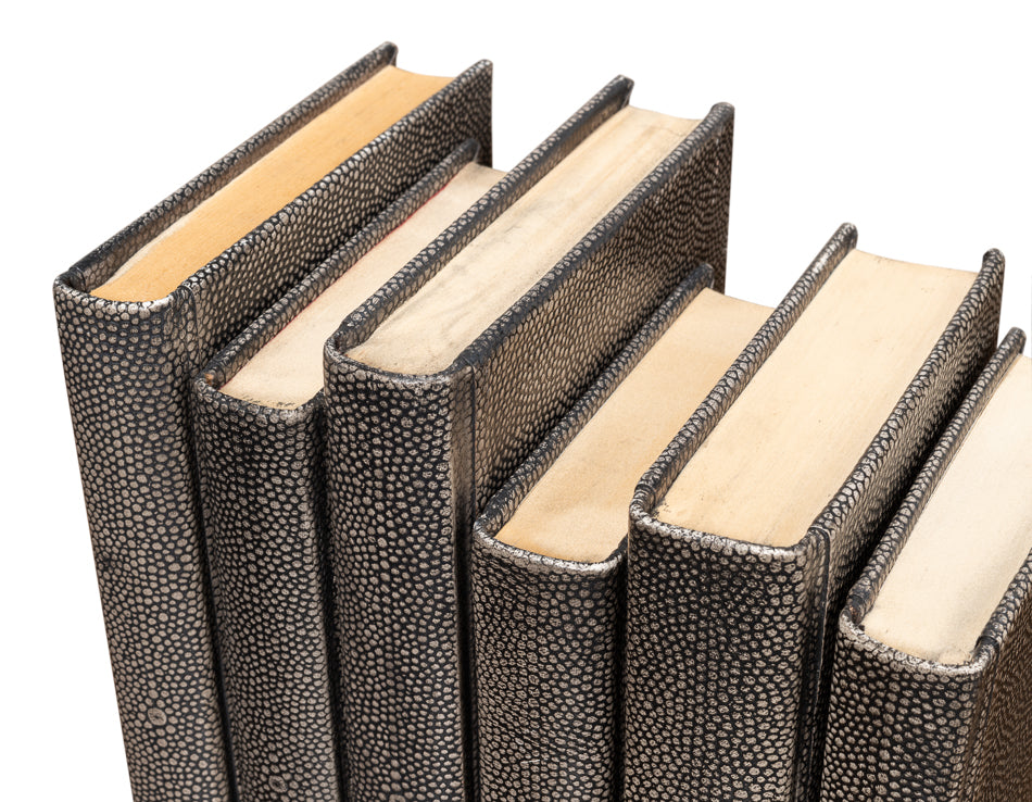 Shagreen Books, Set Of 12, Antique Grey by Sarreid Ltd - view 9