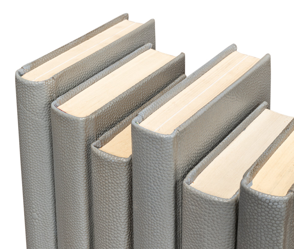 Shagreen Books, Set Of 12, Storm Grey by Sarreid Ltd - view 9