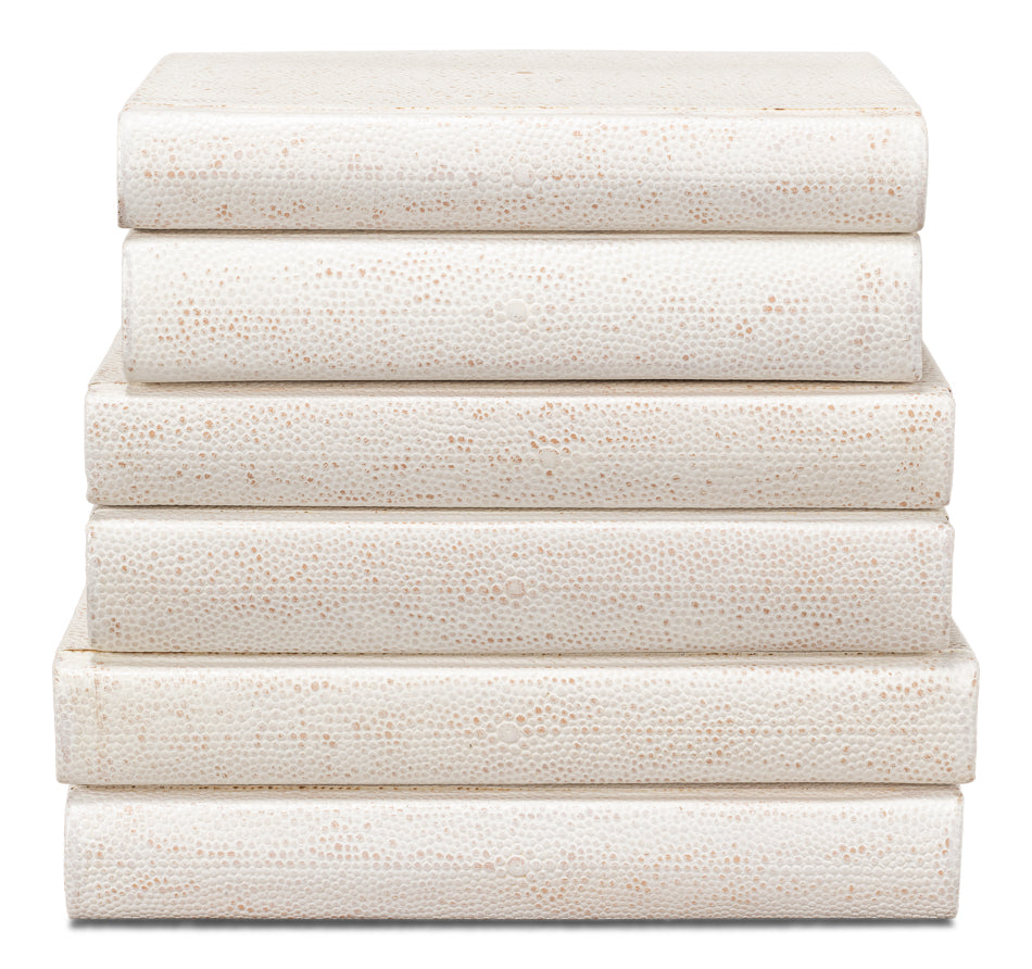 Shagreen Books, Set Of 12, Osprey White by Sarreid Ltd - view 2