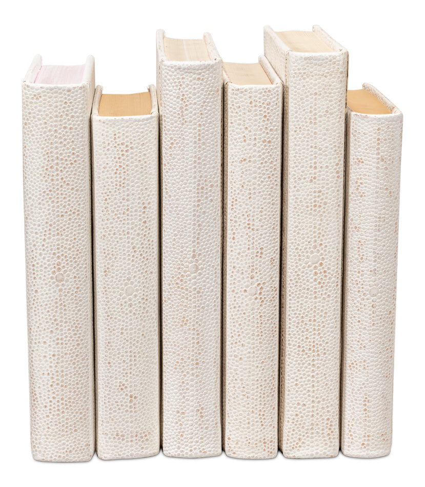 Shagreen Books, Set Of 12, Osprey White by Sarreid Ltd - view 4