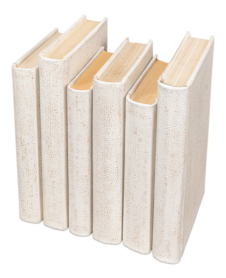 Shagreen Books, Set Of 12, Osprey White by Sarreid Ltd - view 5