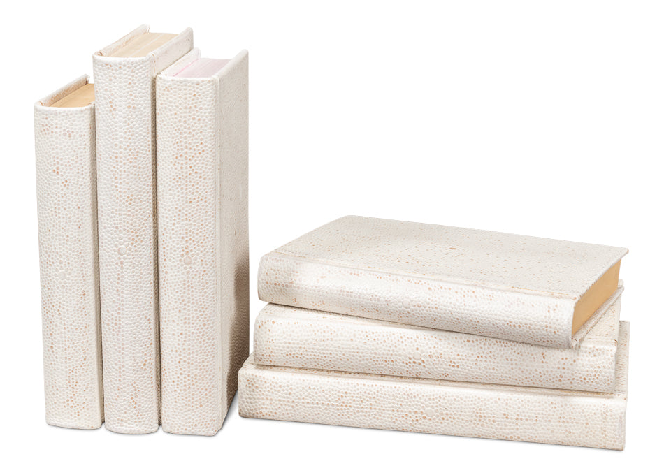 Shagreen Books, Set Of 12, Osprey White by Sarreid Ltd - view 6
