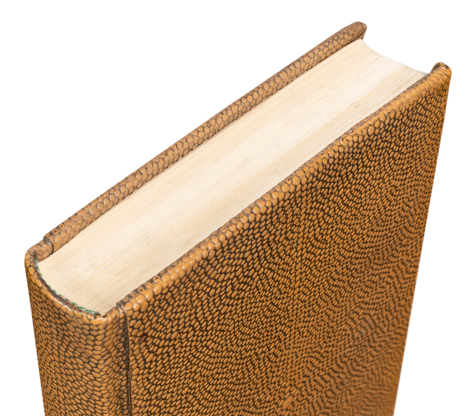 Shagreen Books, Set Of 12, Tawny Brown by Sarreid Ltd - view 11