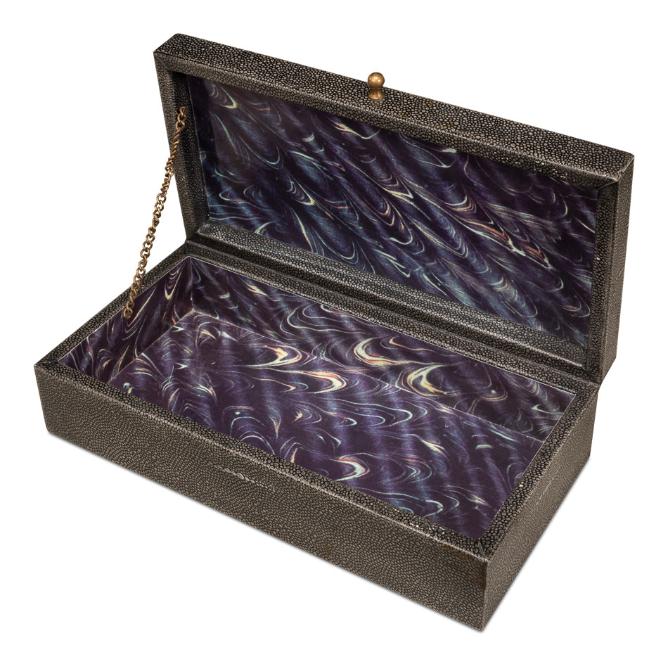 Gatsburg, Shagreen Box, Ant.Grey S/2 by Sarreid Ltd - view 11