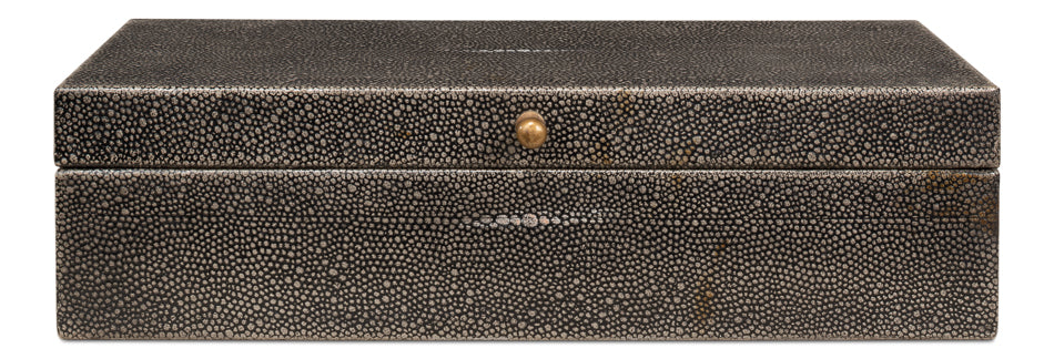 Gatsburg, Shagreen Box, Ant.Grey S/2 by Sarreid Ltd - view 2