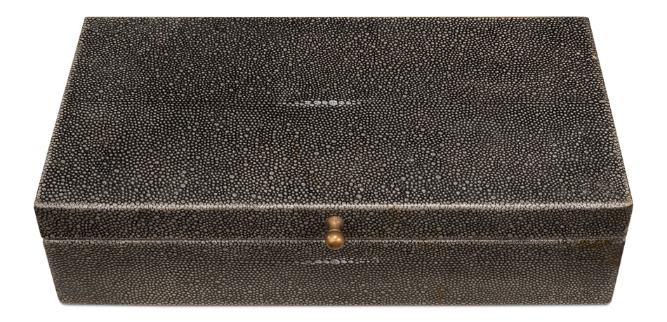 Gatsburg, Shagreen Box, Ant.Grey S/2 by Sarreid Ltd - view 4